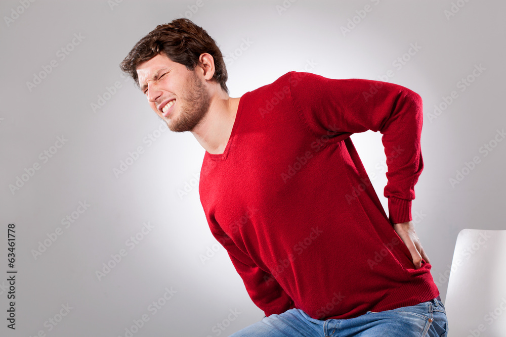 Man suffering from backache