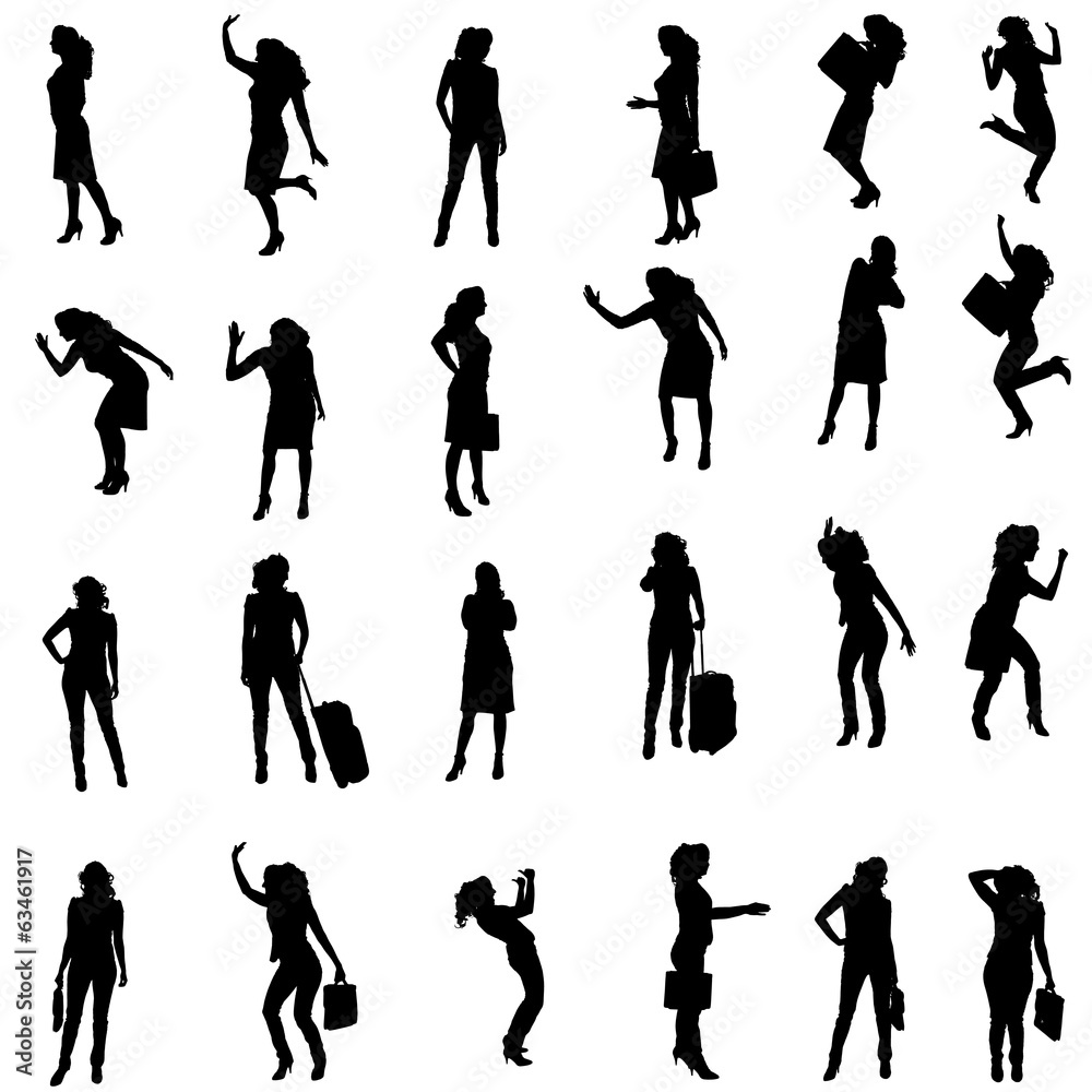 Vector silhouette of woman. Vector silhouette of woman.