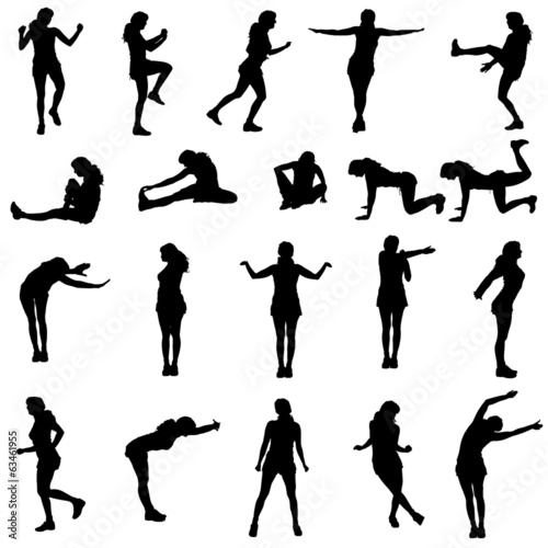 Vector silhouette of a people.