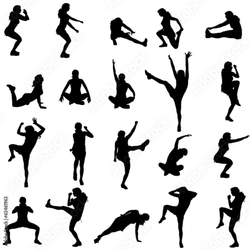 Vector silhouette of a people.