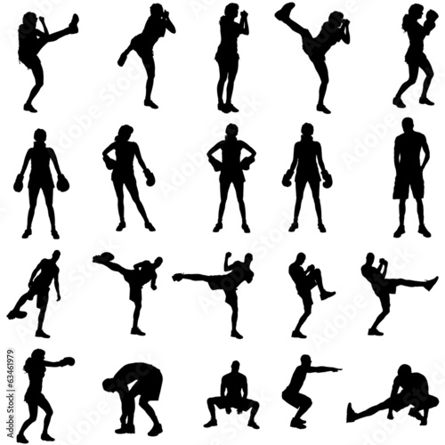 Vector silhouette of a people.