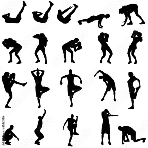 Vector silhouette of a people.