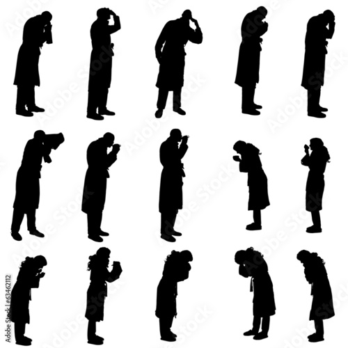 Vector silhouette of a people.