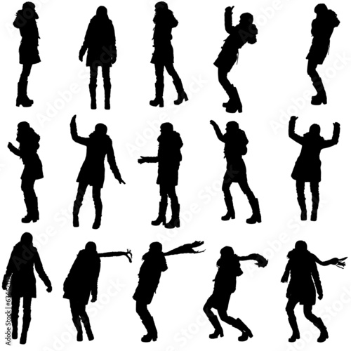Vector silhouette of a woman.