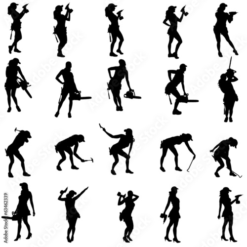 Vector silhouette of a people.