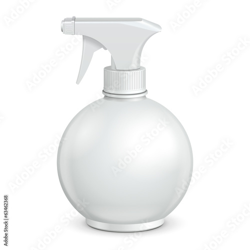 Spray Pistol Cleaner Plastic Round Plastic Bottle White