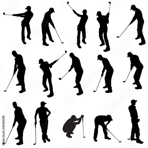 Vector silhouette of a man.