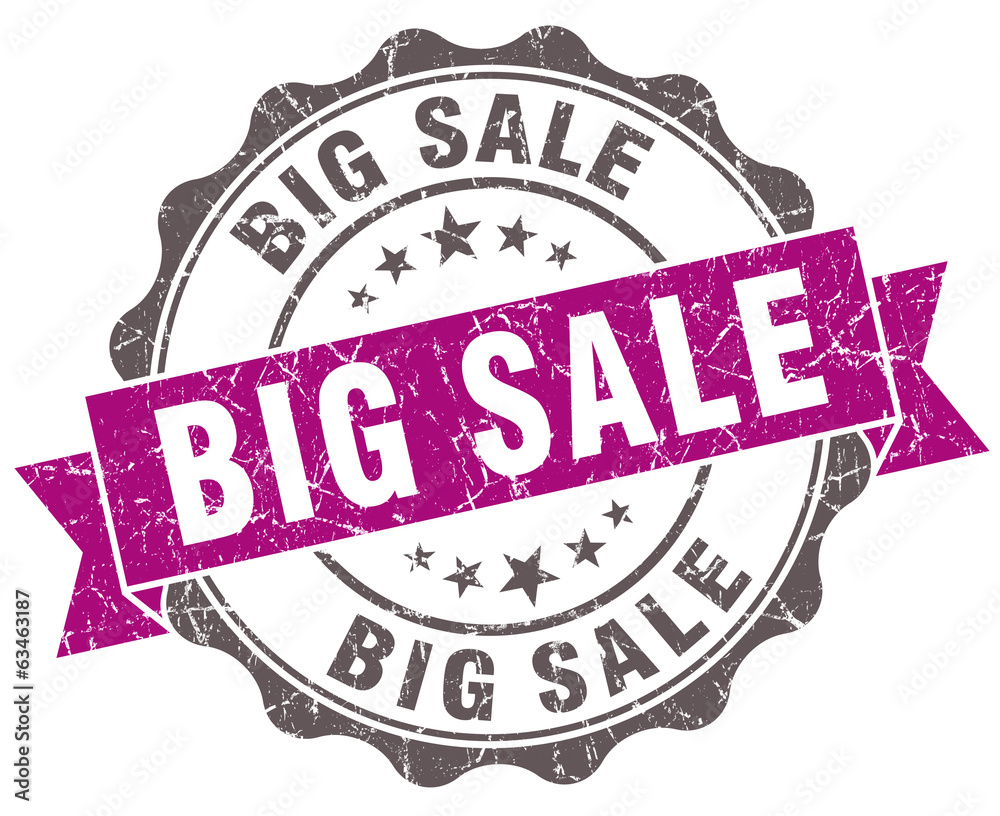 Big sale violet grunge retro style isolated seal Big sale violet grunge retro style isolated seal