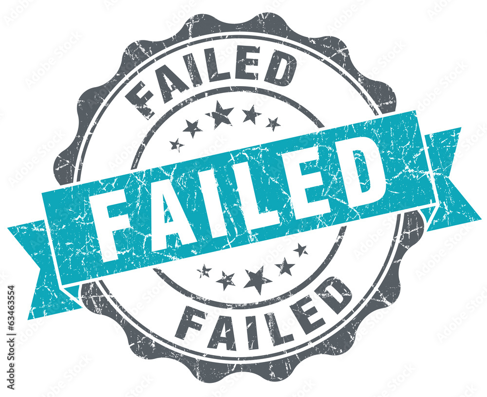 Fototapeta premium Failed turquoise grunge retro style isolated seal