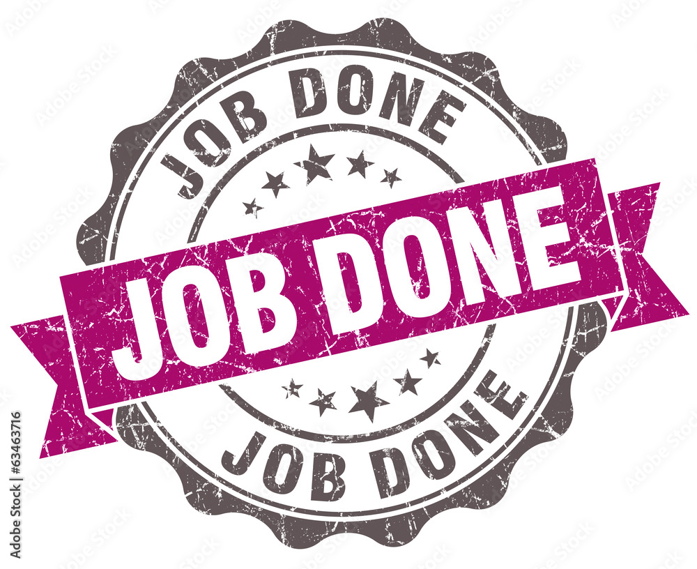 Job done violet grunge retro style isolated seal Job done violet grunge retro style isolated seal