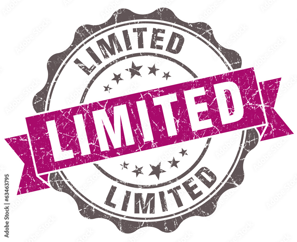Obraz premium Limited violet grunge retro style isolated seal