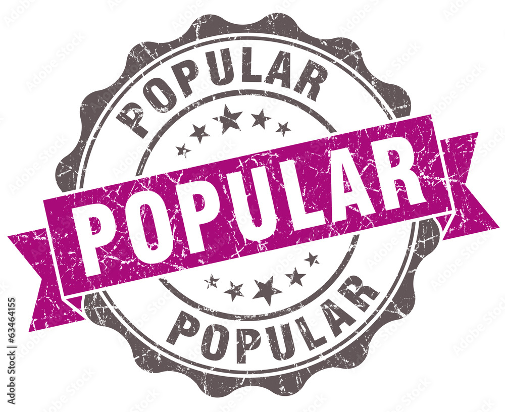 Popular violet grunge retro style isolated seal Popular violet grunge retro style isolated seal