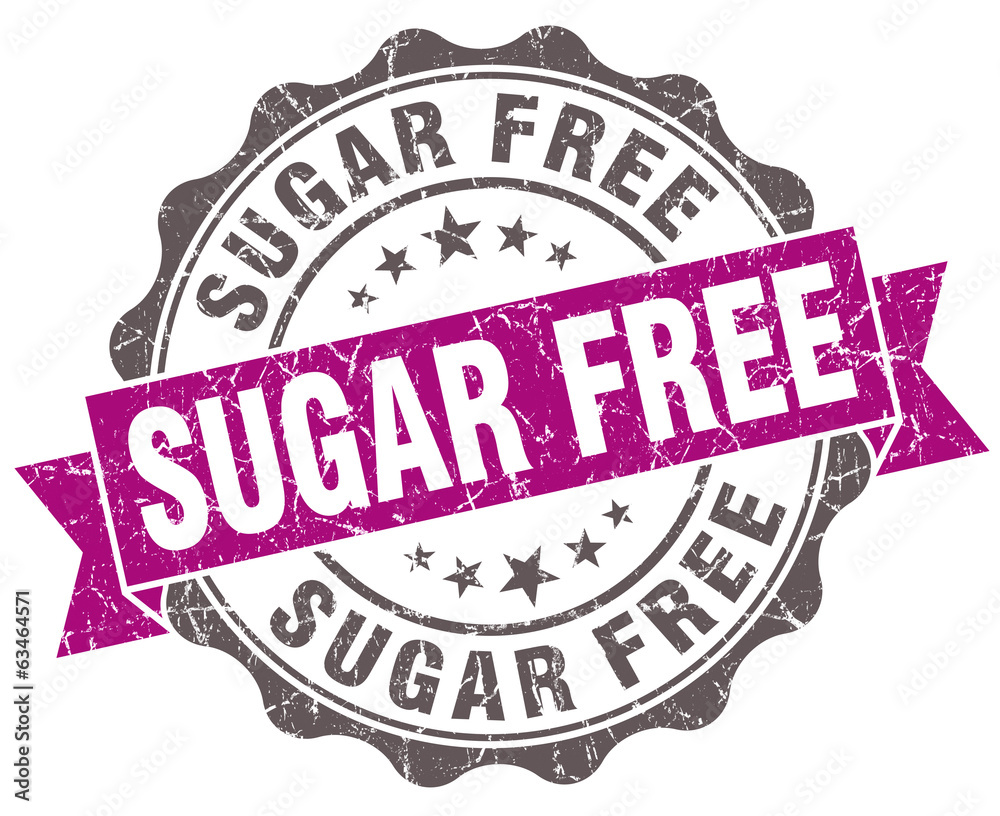 Obraz premium Sugar free violet grunge retro style isolated seal
