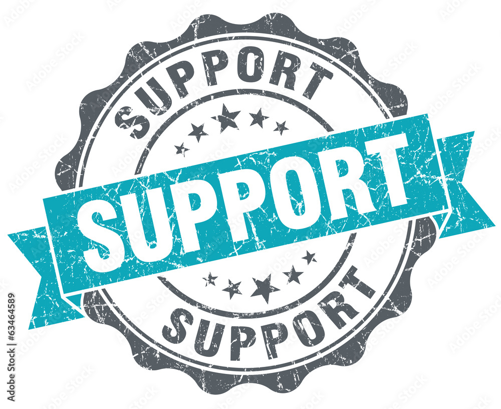 Fototapeta premium Support turquoise grunge retro style isolated seal