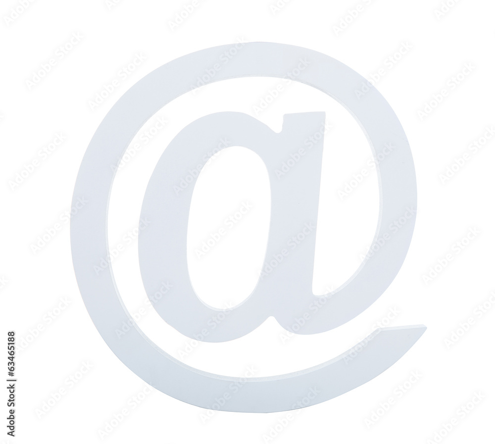 Light grey at sign used in e-mail addresses Light grey at sign used in e-mail addresses