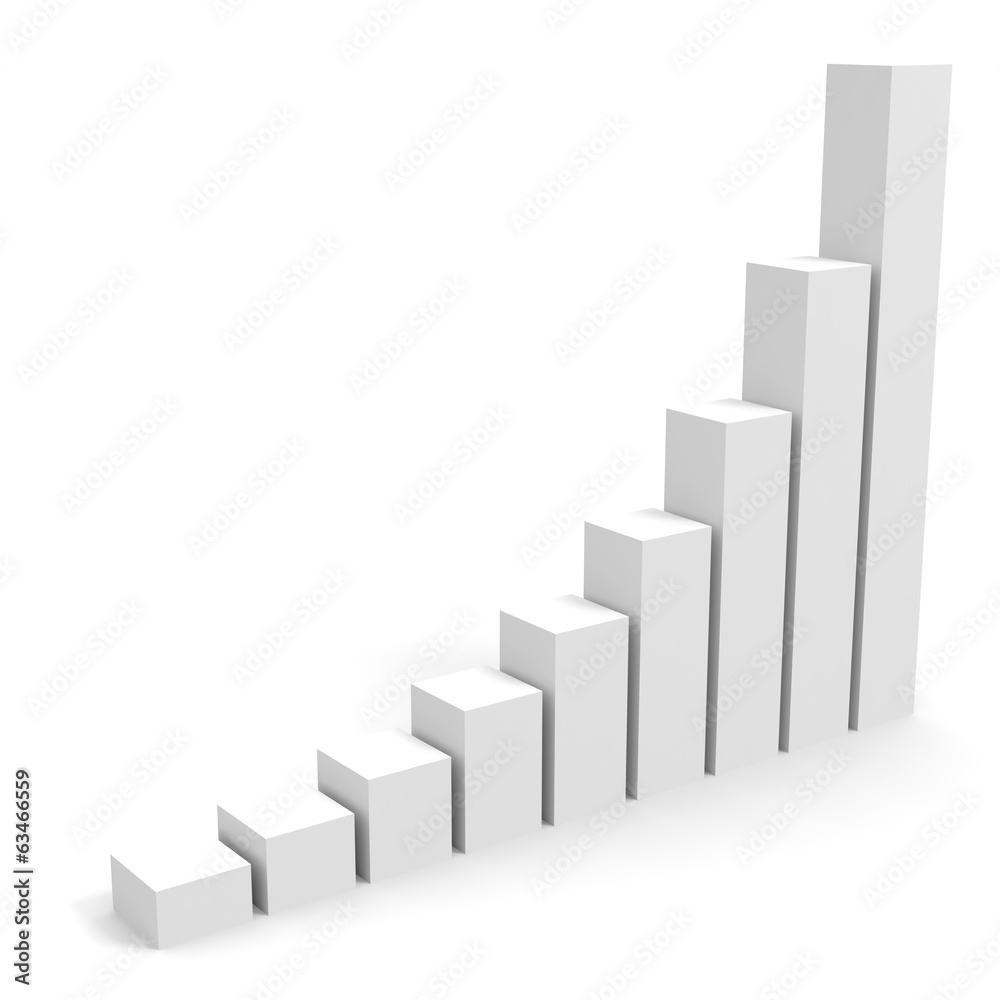 Business graph growing up. Business graph growing up.