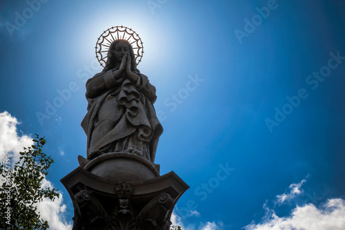 Virgin Mary statue in Budapest, Hungary