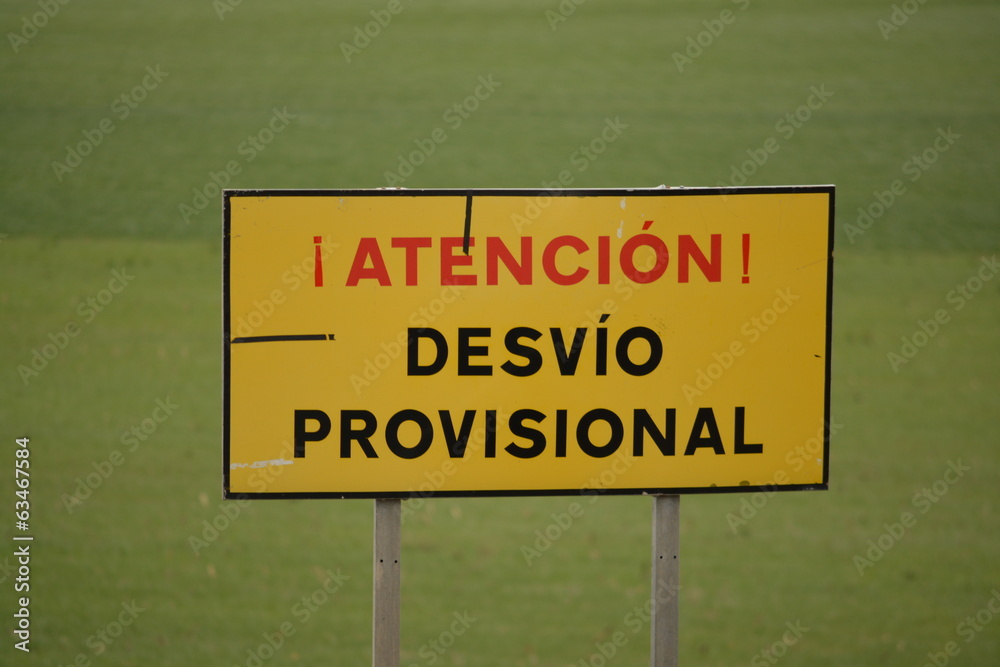 Photo & Art Print Señalización de desvío provisional, uzkiland