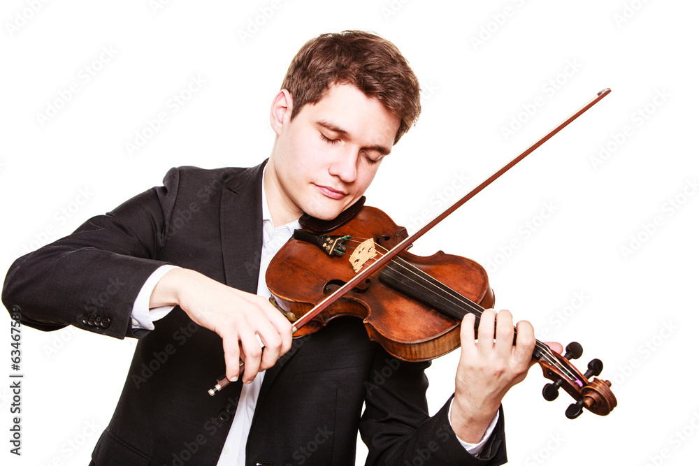 Man violinist playing violin. Classical music art Man violinist playing violin. Classical music art