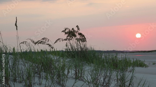 Sunrise on inlet between the sea and intracoastal waerway