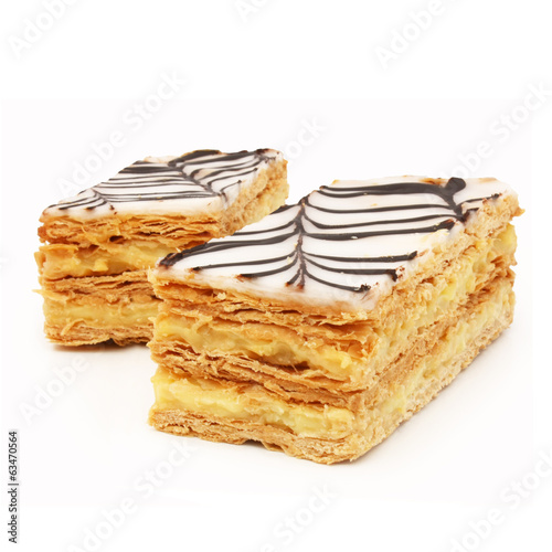 French pastry - mille-feuille / millefeuille photo