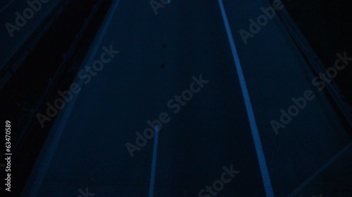 Car driving high way at night