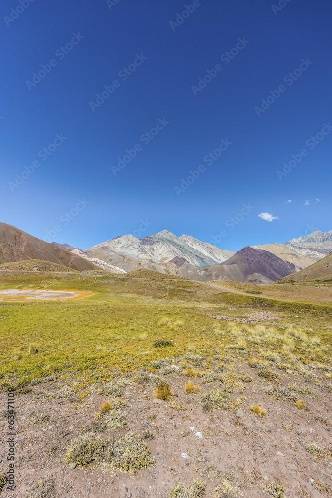 Aconcagua, in the Andes mountains in Mendoza, Argentina.