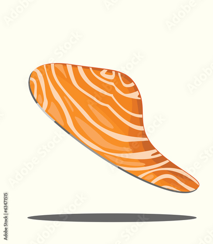 Fish steak of salmon