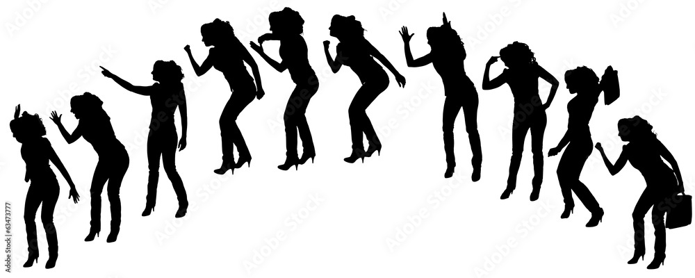 Vector silhouette of businesswoman. Vector silhouette of businesswoman.