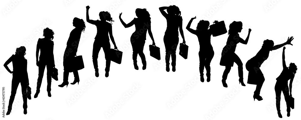 Vector silhouette of businesswoman. Vector silhouette of businesswoman.