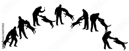 Vector silhouette of a man.