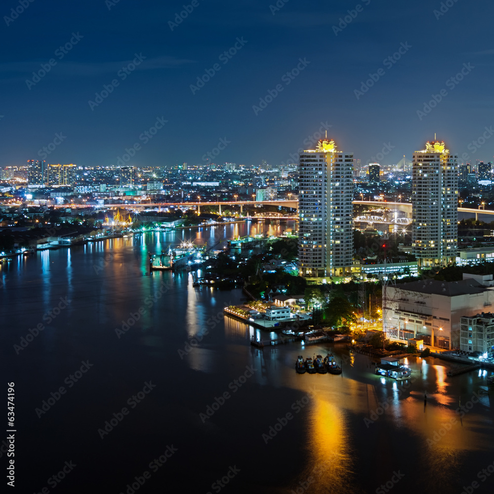 Fototapeta premium Bangkok night view