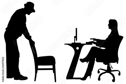 Vector silhouettes of people.