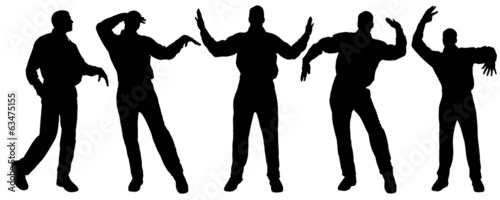 Vector silhouette of people.