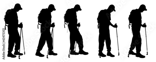 Vector silhouette of people.