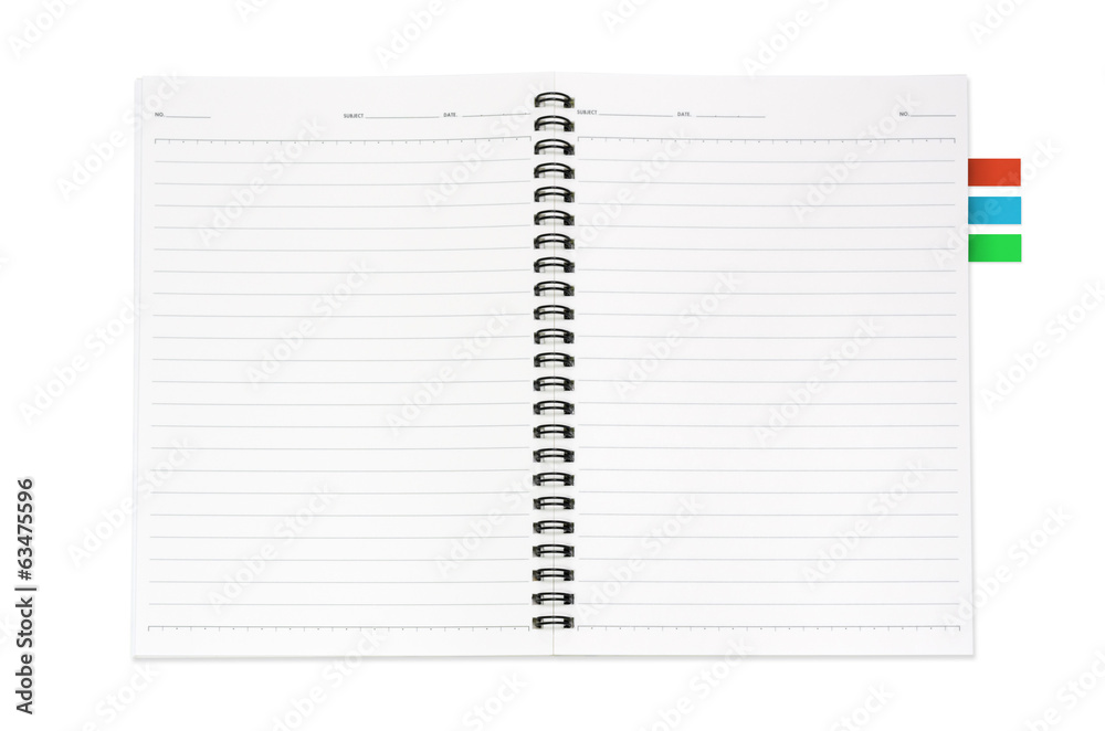 notebook isolated notebook isolated