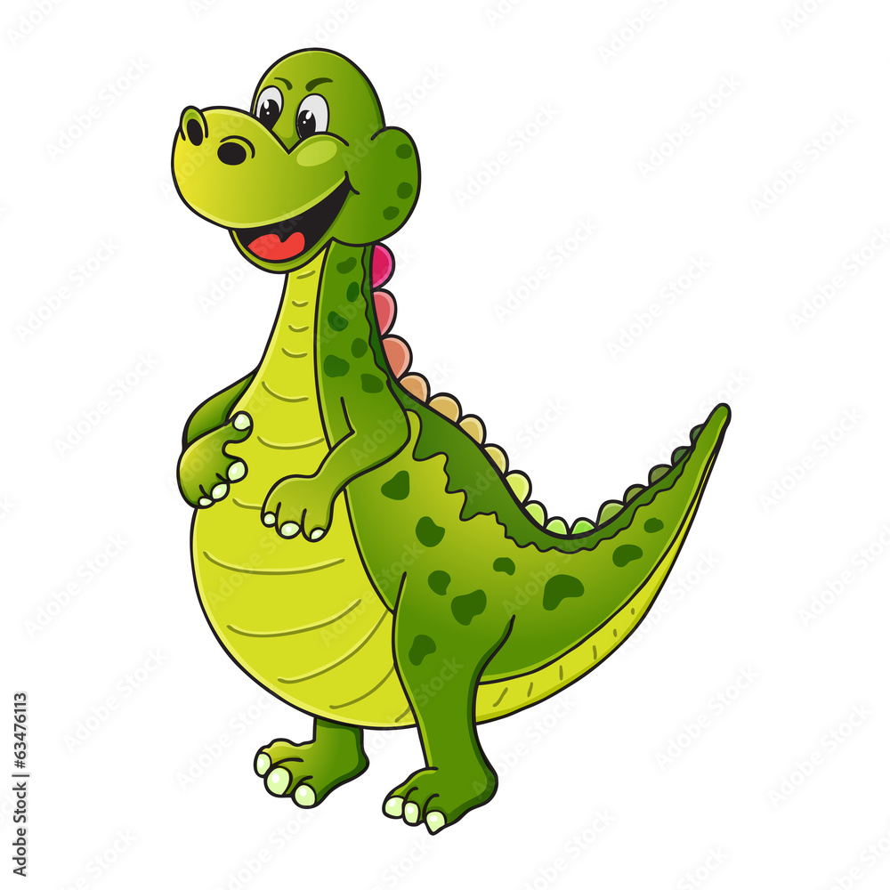 Naklejka premium Cute dinosaur cartoon