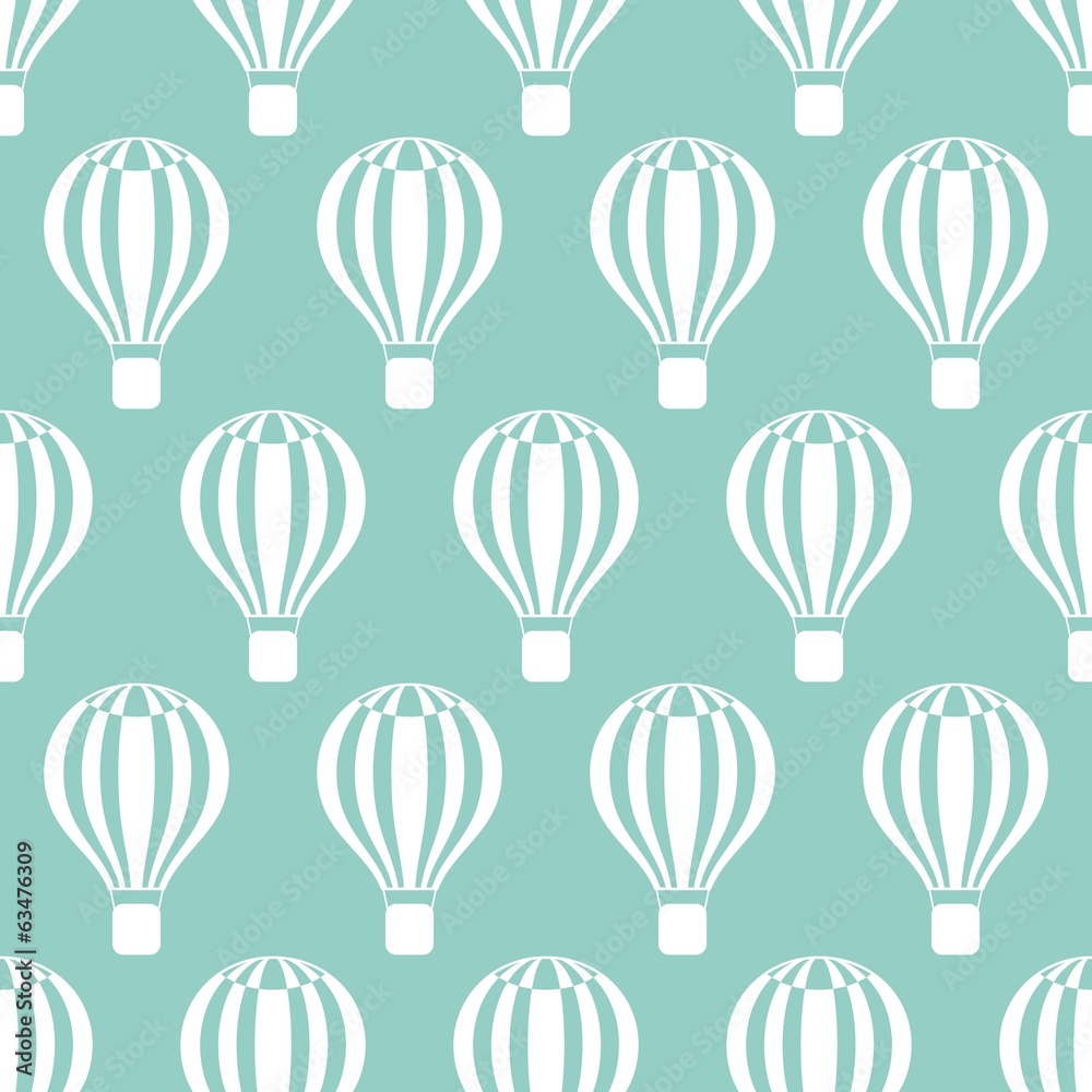 Naklejka premium Hot air balloons pattern
