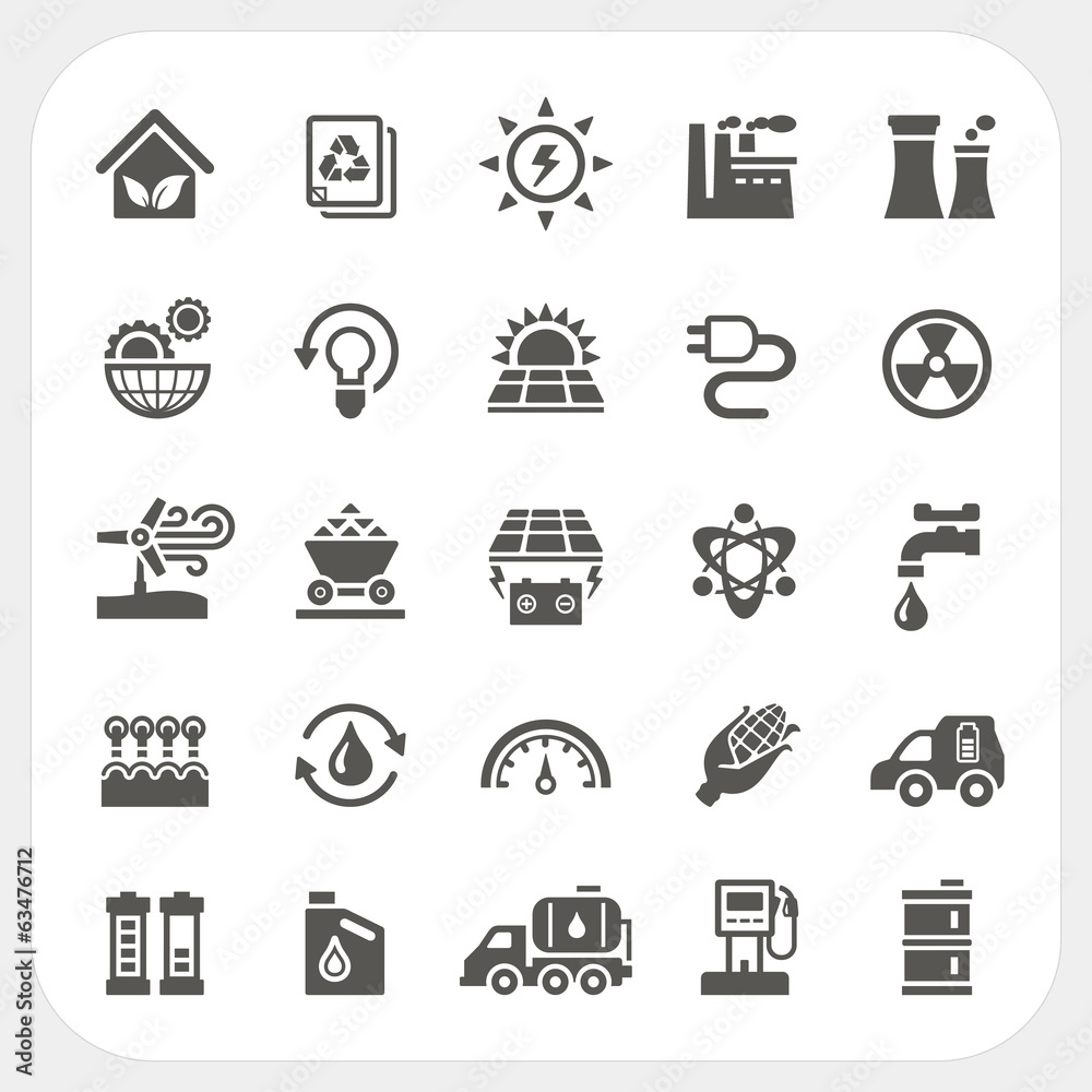 Energy and Power icons set Energy and Power icons set