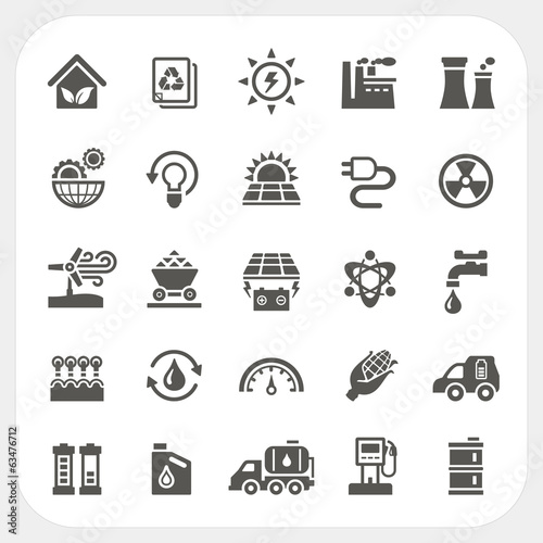 Energy and Power icons set