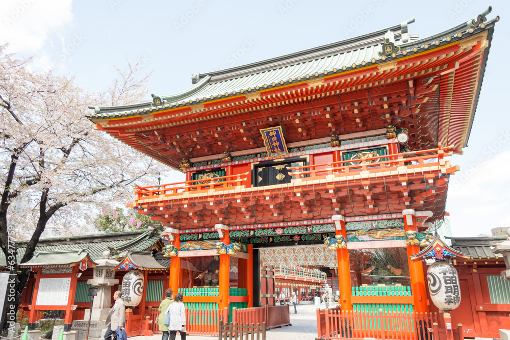 Obraz premium Visitors at Kanda Myojin Shrine, Tokyo, Japan