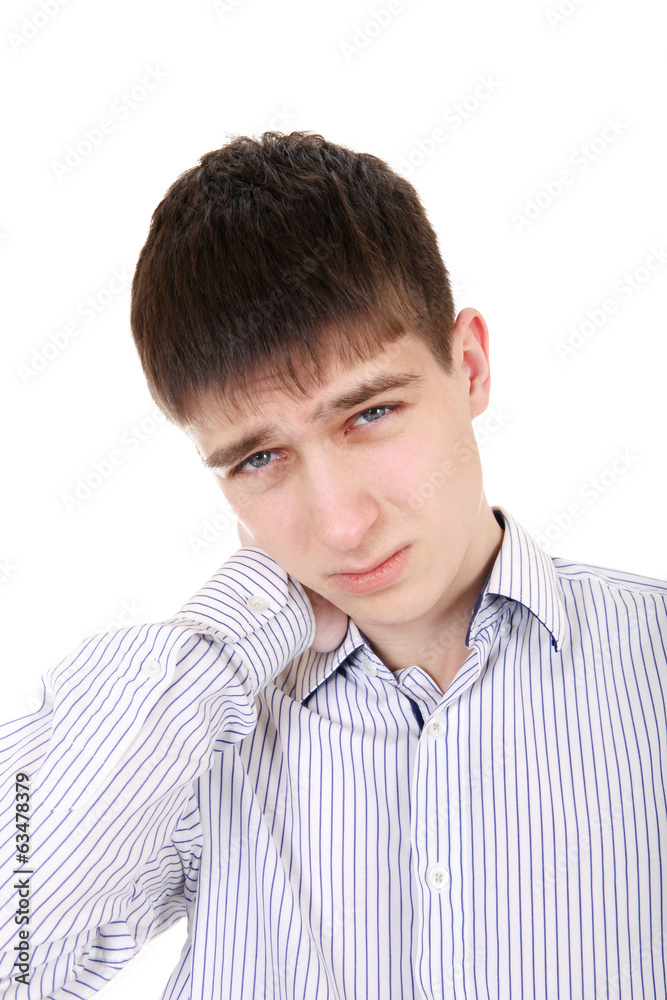 Teenager feels Neckache Teenager feels Neckache