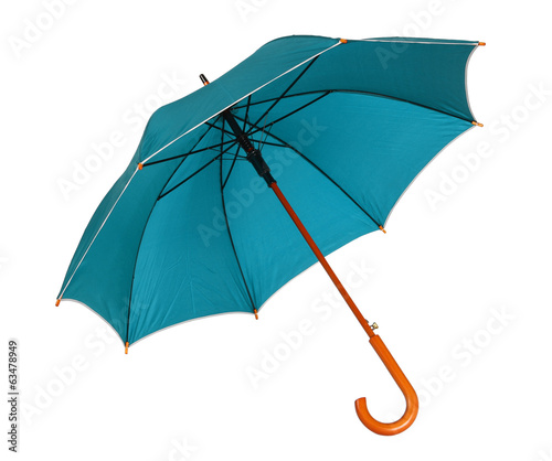 Blue green umbrella