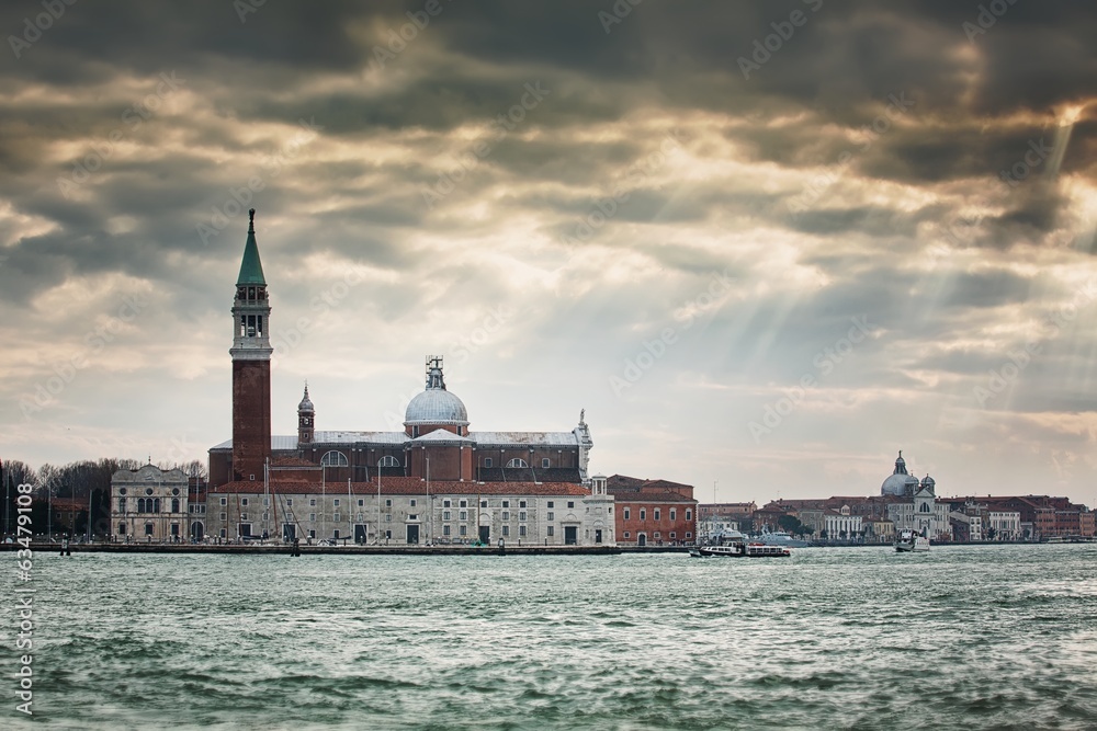 View of San Giorgio island, Venice, Italy