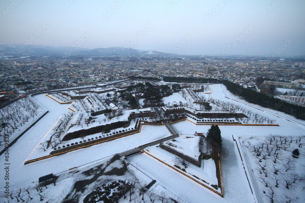 Naklejka premium Fort Goryokaku, Hokkaido
