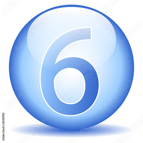 Number six button