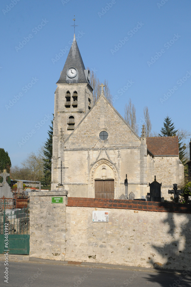 France, the historical church of Villers en Arthies
