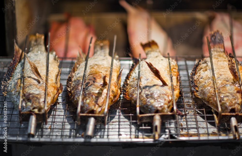 Salted grilled fish