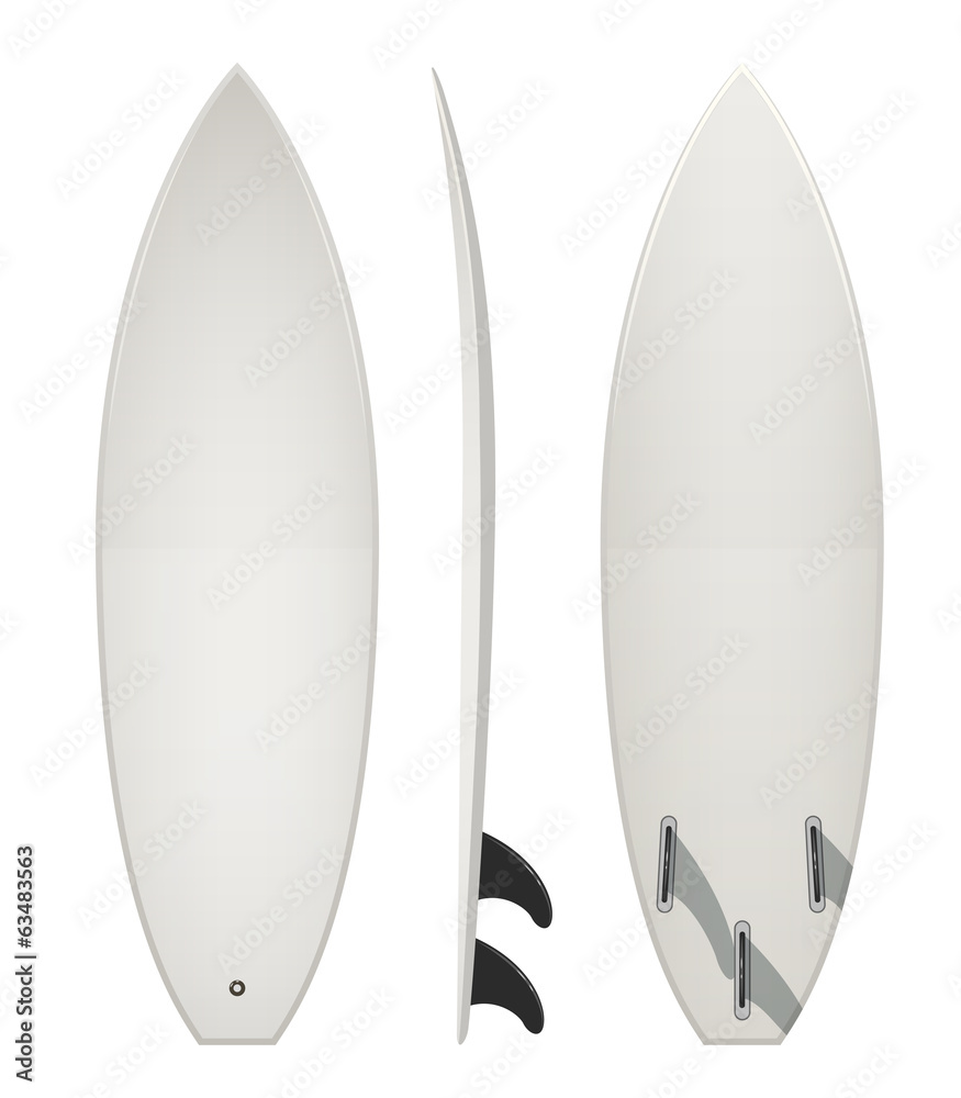 Surfing board. Eps10 vector illustration. Isolated on white