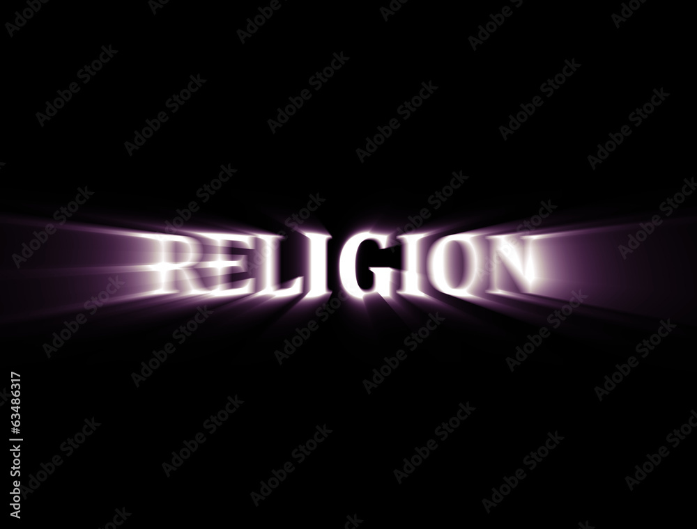 Quadro su tela Religion shining text